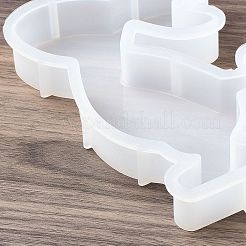 イースターシリコーン金型  レジンキャスティングコースター金型  UVレジン用  エポキシ樹脂工芸品作り  イースターエッグ  ホワイト  135x155x22mm  内径：121mm&nbsp;SIL-V003-003