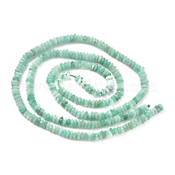 天然エメラルドビーズ連売り  多面カット  ロンデル  アクア  2.5~3x1~1.5mm  穴：0.6mm  約293~294個/連  15.47''（39.3センチメートル）&nbsp;G-K376-E03-03