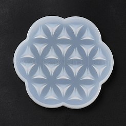 花の質感のあるカップマットのシリコーン型のDIYライフ  レジンキャスティングコースター金型  UVレジン用  エポキシ樹脂工芸品作り  花  104x110x9.5mm&nbsp;LS-SIMO-H009-05H