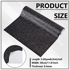 PVC 車の自動車繊維ステッカー ビニール ラッピング フィルム  ブラック  3000x300x0.4mm&nbsp;DIY-WH0061-064A
