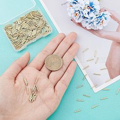 ラックメッキ真鍮製ビーズ  ニッケルフリー  チューブ  18KGP本金メッキ  10x1.5mm  穴：1mm  300個/箱&nbsp;KK-FH0003-81