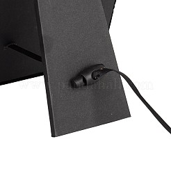 木製ジュエリーネックレスディスプレイの板  ベルベットと  長方形  ブラック  250x200x4mm&nbsp;NDIS-N003-03