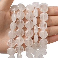 天然アンゴラ水晶ビーズ連売り  水晶  フラットラウンド  15~15.5x6mm  穴：0.8~1mm  約26個/連  15.55~15.71インチ（39.5~39.9cm）&nbsp;G-L648-B15-15mm