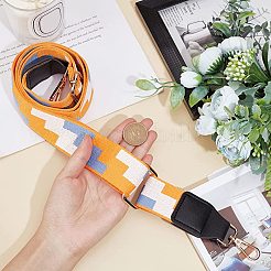 ポリエステル調節可能なバッグストラップ  puレザー＆アロイクラスプ付き  バッグ交換用アクセサリー用  きいろ  88x3.7cm&nbsp;FIND-WH0068-54B