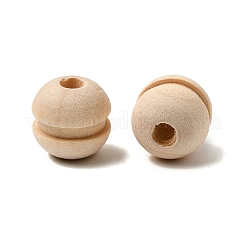 天然木ヨーロッパビーズ  ラウンド  大穴ビーズ  湯通しアーモンド  13x12.5mm  穴：4mm&nbsp;WOOD-A026-05