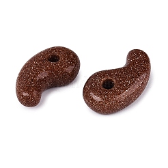 合成ゴールドストーン金砂石ペンダント  勾玉  21.5~22.5x12.5~14x6.5~8.5mm  穴：3~3.5mm&nbsp;G-S294-07B-19