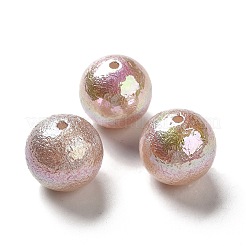 UVメッキ不透明アクリルビーズ  虹色の  ABカラーメッキ  ラウンド  シエナ  20mm  穴：2mm&nbsp;X-OACR-L013-002F