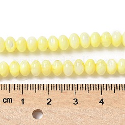 天然淡水シェルビーズ連売り  ロネデル  染め  きいろ  6x3.5~4mm  穴：1mm  約97~99個/連  15.08~ 15.47インチ（38.3~39.3cm）&nbsp;SSHEL-C013-07C