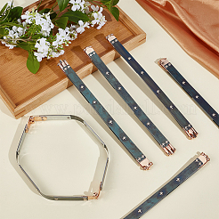 鉄製の財布内部フレックスフレーム  長方形  ライトゴールド  247x15x8.5mm&nbsp;PURS-WH0002-024B