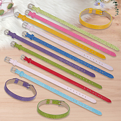 20個 10色 PUレザー時計バンド  ミックスカラー  224x8mm  2個/カラー&nbsp;AJEW-CY0002-89