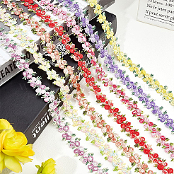 花ポリエステルトリムリボン  カーテンレーストリミング用  ライトコーラル  3/4インチ（20mm）&nbsp;OCOR-GF0001-17A