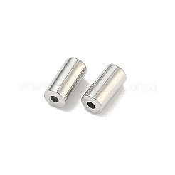 真鍮ビーズ  長持ちメッキ  ラックめっき  コラム  プラチナ  6.5x3mm  穴：0.5mm&nbsp;KK-G557-05P