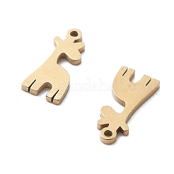 304ステンレススチールチャーム  キリンチャーム  イオンプレーティング（ip）  14KGP本金メッキ  9x4.5x0.5mm  穴：0.8mm&nbsp;STAS-M111-36G
