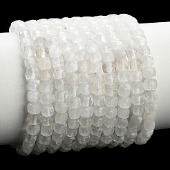 天然石クオーツクリスタルビーズ連売り  水晶  多面カットキューブ  4~4.5x4~4.5x4~4.5mm  穴：0.6~0.8mm  約92~96個/連  15.08''（38.3~39センチメートル）&nbsp;GG-CBAB953-A01-4mm