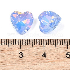 ガラスカボション  多面カット  ハート  藤紫色  10x10x4.5mm  45個/セット&nbsp;GLAA-N0028-08C