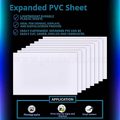 発泡PVCモールドプレート  長方形  砂テーブルモデル材料供給  ホワイト  200x300x2mm&nbsp;DIY-BC0004-67B