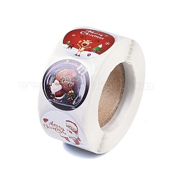 紙粘着ステッカー  フラットラウンド  プレゼントデコレーション用  ラウンドクリスマステーマ  ミックスカラー  25mm&nbsp;DIY-B077-01A-09