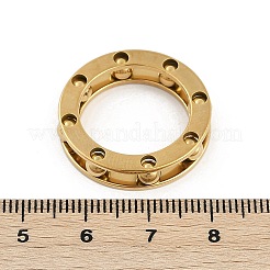 イオンプレーティング（IP）304ステンレススチール製女性用指輪  ゴールドカラー  usサイズ7（17.3mm）&nbsp;RJEW-A052-03A-G01