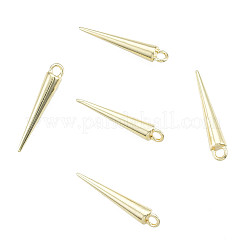 合金ペンダント  カドミウムフリー＆ニッケルフリー＆鉛フリー  コーン  ライトゴールド  25x4mm  穴：2mm&nbsp;LS-PALLOY-N163-012LG-NR