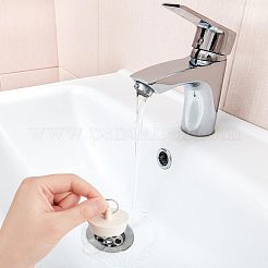 ゴム排水ストッパー  プルリング付きシンクドレンプラグ  浴槽用  キッチン  バスルームと洗面台  フラットラウンド  ホワイト  28~76.5x22~28.5mm  6個/セット&nbsp;AJEW-WH0020-51