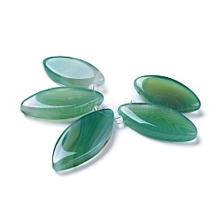 天然石瑪瑙ビーズ連売り  染め＆加熱  混合図形  32.5~45x16~20x5~6mm  穴：0.5mm  約5個/連  3.4インチ（8.7cm）&nbsp;G-F638-10