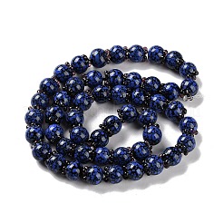 手作りランプワークビーズ連売り  ブルーベリー  ミッドナイトブルー  10.5x11mm  穴：1mm  約50個/連  20.47''（52センチメートル）&nbsp;LAMP-Q036-06A