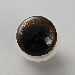 レジンドールクラフトアイズ  安全の目  スペーサーとスパンコールシム付き  おもちゃの DIY アクセサリー用  半円  ゴールド  21x18mm&nbsp;FIND-WH0139-513D