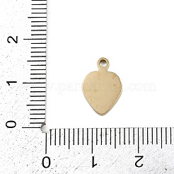 304ステンレススチールエナメルチャーム  ゴールドカラー  苺  13x8.5x1.5mm  穴：1.5mm&nbsp;STAS-I338-01G-04
