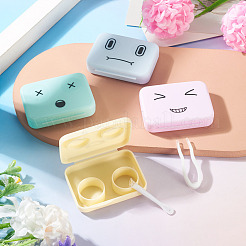 4袋4色入りプラスチックコンタクトレンズケアツールセット  ケースを含める  ピンセットとアプリケーター  ミックスカラー  47x60x14mm  1袋/色&nbsp;AJEW-TAD0001-02
