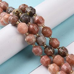 天然梅の花ジャスパー ビーズ 連売り  シードビーズで  ファセットバイコーンバレルドラム  9~10mm  穴：1.2mm  約29~32個/連  14.45~14.84インチ（36.7~37.7cm）&nbsp;G-G990-F16