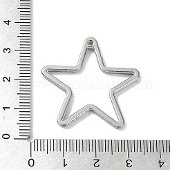 ラックメッキ合金ペンダント  スター  プラチナ  31.5x31.5x2mm  穴：1mm&nbsp;FIND-M014-08P