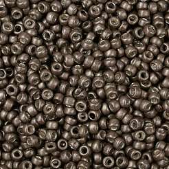 TOHOラウンドシードビーズ  日本製シードビーズ  艶消し  （556f）つや消し亜鉛メッキ藤色  8/0  3mm  穴：1mm  約222PCS /ボトル  10 G /ボトル&nbsp;SEED-JPTR08-0556F