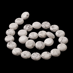天然石ハウライトビーズ連売り  フラットラウンド  14.6~15.5x6~6.5mm  穴：0.8mm  約27個/連  15.59''~15.87''（39.6~40.3センチメートル）&nbsp;G-M403-C07