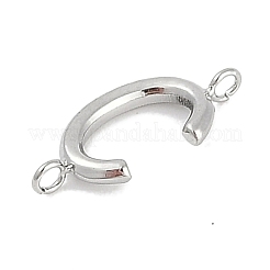 304ステンレススチールレターコネクタチャーム  ステンレス鋼色  文字C  12x5.5x2mm  穴：1.2mm&nbsp;LS-STAS-M108-01P-03