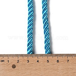 ナイロンねじり丸紐  バッグのストラップ作りに  ディープスカイブルー  5~5.5mm  約10.94ヤード（10m）/ロール&nbsp;NWIR-S001-01A