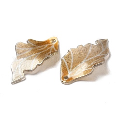 アクリルパーツ  葉  ダークチソウ  29~30x13~14x2~3mm  穴：1.4~1.5mm&nbsp;SACR-C002-26