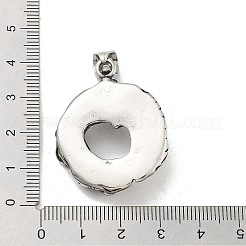 304ステンレスペンダント  アンティークシルバー  フラットラウンド  36.5x29x10mm  穴：8x5mm&nbsp;STAS-M336-02D-AS
