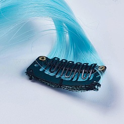 ファッションレディースヘアアクセサリー  鉄のスナップヘアクリップ  化学繊維カラフルなかつらを使って  ディープスカイブルー  50x3.25cm&nbsp;LS-PHAR-TAC0001-010