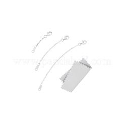 スターリングシルバーチェーンエクステンダーセット925個  シルバーポリッシュクロス  銀  32~81mm&nbsp;STER-BC0002-58