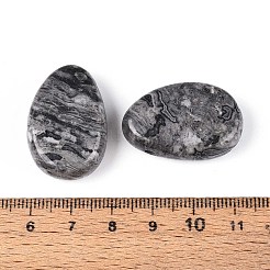 ナチュラルマップストーンペンダント  ティアドロップチャーム  29.5~30.5x19.5~20.5x8~11mm  穴：2~3mm&nbsp;G-N349-08C