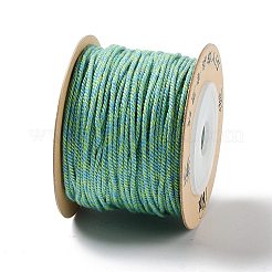ポリエステルツイストコード  ラウンド  DIYのジュエリーには  淡緑色  1.2mm  約38.28ヤード（35m）/ロール&nbsp;OCOR-G015-01B-30