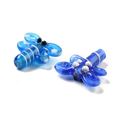 手作りランプワークビーズ  トンボ  ミックスカラー  17.5~22.5x17~22x7mm  穴：2mm&nbsp;LAMP-I024-01