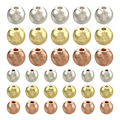 330個6スタイル3色電気メッキ非磁性合成ヘマタイトビーズ連売り  ラウンド  ミックスカラー  110個/カラー&nbsp;G-FS0001-07