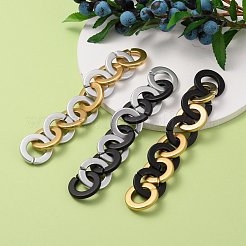 手作り不透明スプレー塗装アクリル rolo チェーン  溶接されていない  ミックスカラー  31.5x4.5mm  39.37インチ（1m）/連  1連 /セット&nbsp;AJEW-JB00847