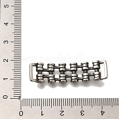 304ステンレススチールコネクタチャーム  チェーンリンク  アンティークシルバー  11x39x5.5mm  穴：7x2mm&nbsp;STAS-G350-42AS