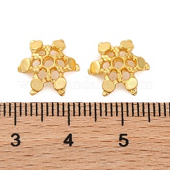 メッキ真鍮ビーズキャップラック  花  カドミウムフリー＆鉛フリー  長持ちメッキ  18KGP本金メッキ  11.5x4mm  穴：1.6mm&nbsp;KK-Z070-33G
