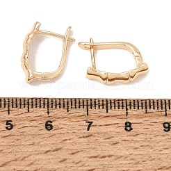 女性のための真鍮のフープピアス  オーバル  18KGP本金メッキ  16x5x13mm&nbsp;KK-CBACA55-09G