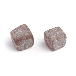 天然石カーネリアンビーズ  穴なし/ドリルなし  染め＆加熱  艶消し  キューブ  4~6x4~6x4~6mm&nbsp;G-I274-13