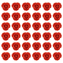 辰砂ビーズ50個  ローズ  レッド  10x10x8mm  穴：1.5mm&nbsp;CARL-BT0001-01