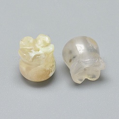 天然な桜の瑪瑙のビーズ  花  9~10x9~10.5mm  穴：1.4mm&nbsp;G-F637-03J